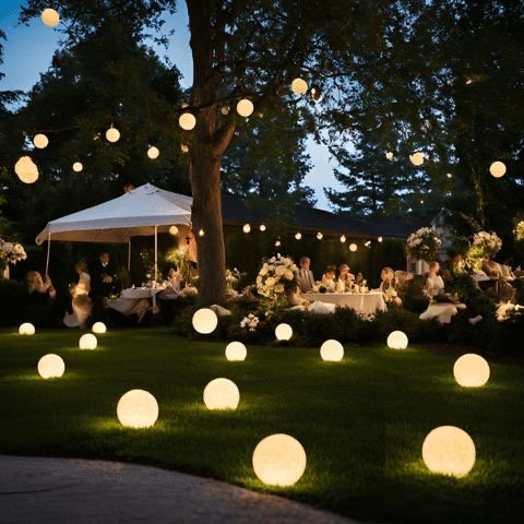 Boules lumineuses en ambiance